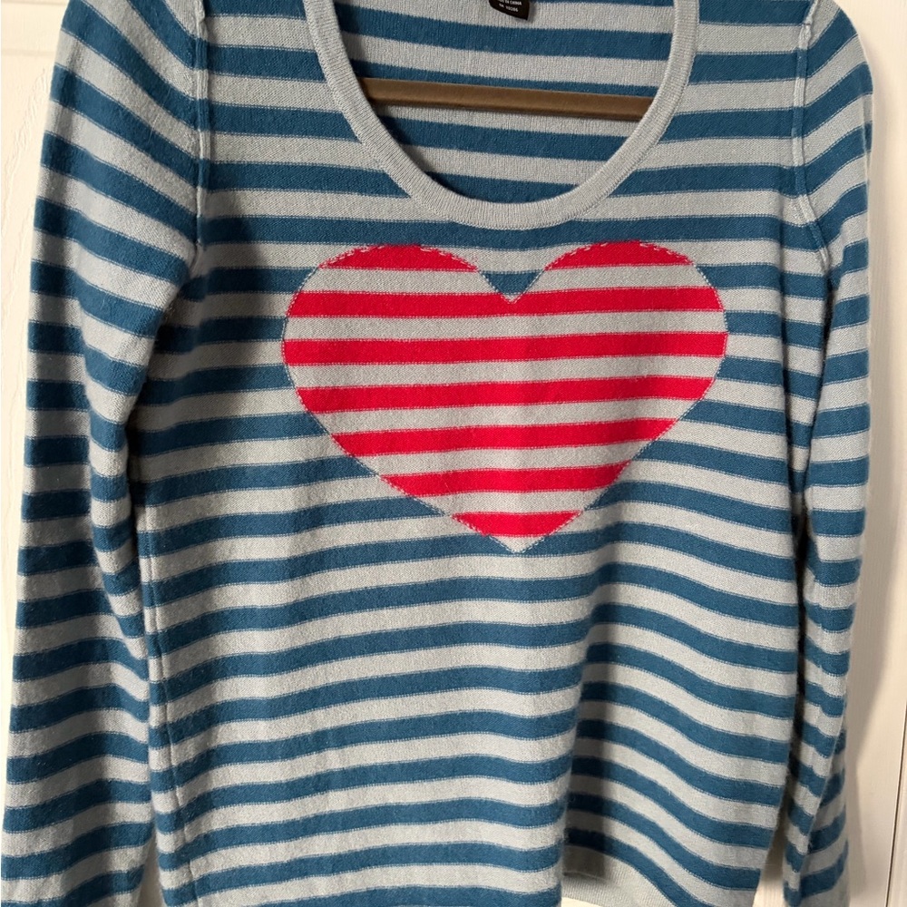 Sonia Rykiel Sutton Studio Blue and Gray Striped Cashmere Sweater